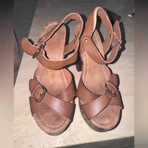 Brown Leather Women's Sandals